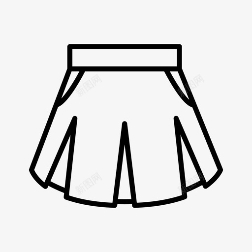 裙子连衣裙时装图标svg_新图网 https://ixintu.com 时装 时装类大纲 款式 衬裙 裙子 连衣裙