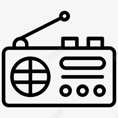 收音机音乐收音机新闻广播图标图标