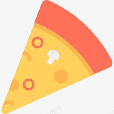 披萨食物17扁平图标图标