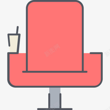 椅子电影色彩图标图标