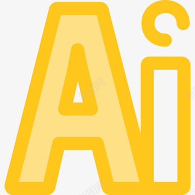 AdobeIllustrator徽标6黄色图标图标