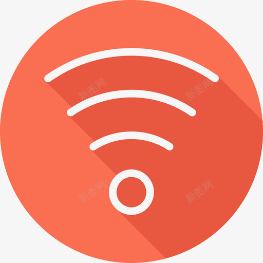 Wifi通信和网络2扁平圆形图标svg_新图网 https://ixintu.com Wifi 扁平圆形 通信和网络2