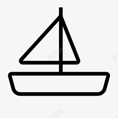 船帆船海运图标图标