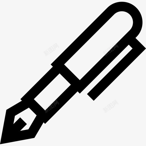 钢笔绘画工具线状图标svg_新图网 https://ixintu.com 线状 绘画工具 钢笔