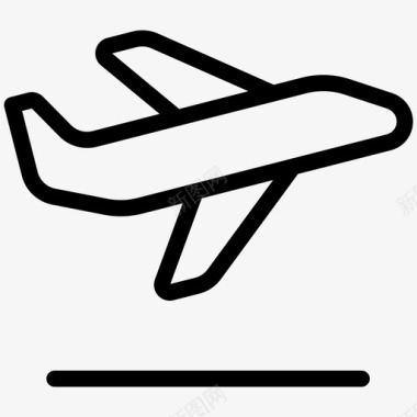 航班飞机起飞图标图标