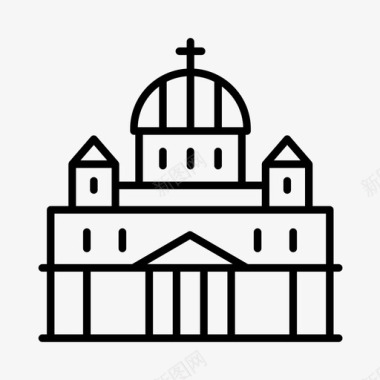 梵蒂冈建筑全球图标图标