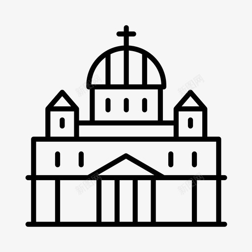 梵蒂冈建筑全球图标svg_新图网 https://ixintu.com 全球 地标 建筑 意大利 梵蒂冈