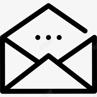 电子邮件杂项元素线性图标图标