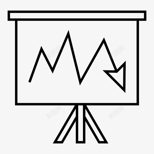 箭头破产业务图标svg_新图网 https://ixintu.com 业务 图表 投影 演示 破产 箭头 财务