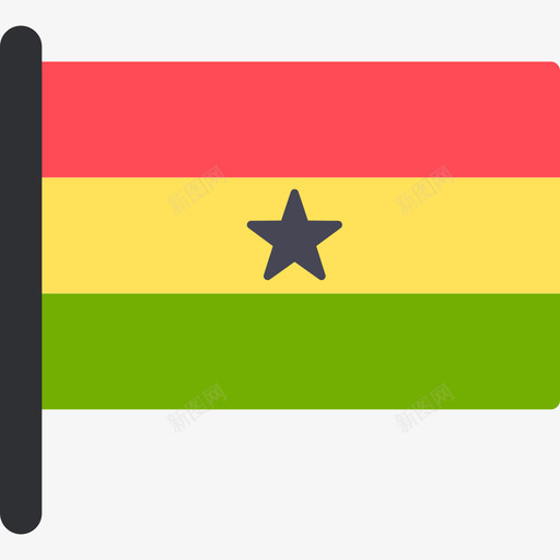 加纳国际国旗5桅杆图标svg_新图网 https://ixintu.com 加纳 国际国旗5 桅杆