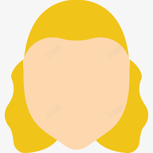 女人的头发发型平头图标svg_新图网 https://ixintu.com 发型 女人的头发 平头