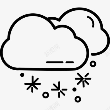 下雪杂烩手工绘制图标图标