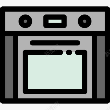 烘焙家装13线性颜色图标图标