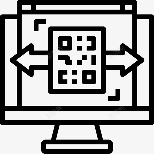 二维码浏览器扫描仪图标svg_新图网 https://ixintu.com 二维码 扫描仪 技术 浏览器 购物和商务二维码