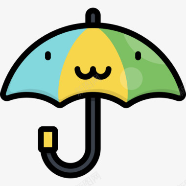 伞天气50线纹颜色图标图标