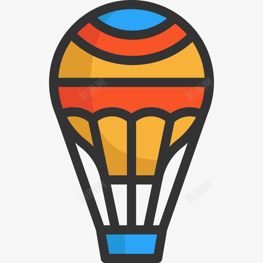 热气球马戏团4线性颜色图标svg_新图网 https://ixintu.com 热气球 线性颜色 马戏团4