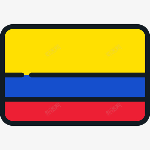 哥伦比亚flagscollection4圆角矩形图标svg_新图网 https://ixintu.com flagscollection4 哥伦比亚 圆角矩形