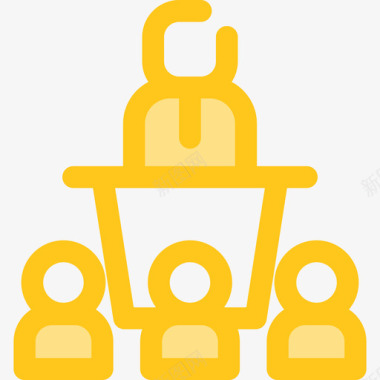 会议员工组织3黄色图标图标