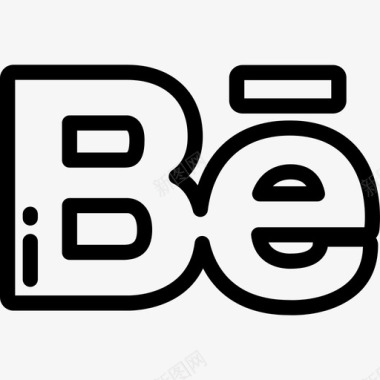 Behance社交媒体8线性图标图标