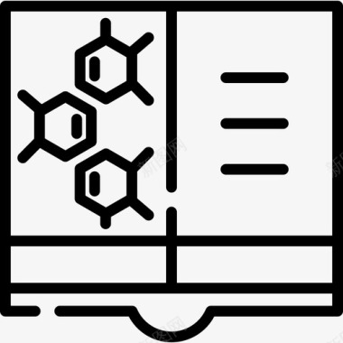 科学书籍化学5线性图标图标