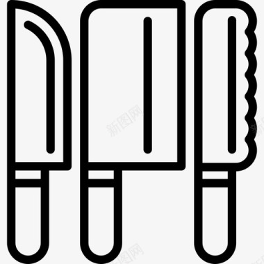 工具餐厅9线性图标图标