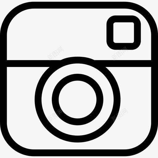 Instagram社交品牌线性图标svg_新图网 https://ixintu.com Instagram 社交品牌 线性