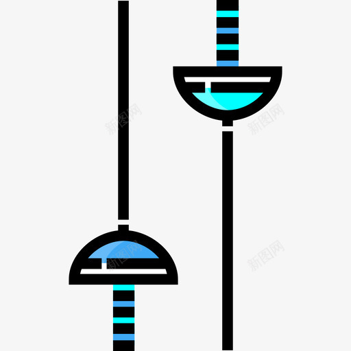击剑运动28线颜色图标svg_新图网 https://ixintu.com 击剑 线颜色 运动28
