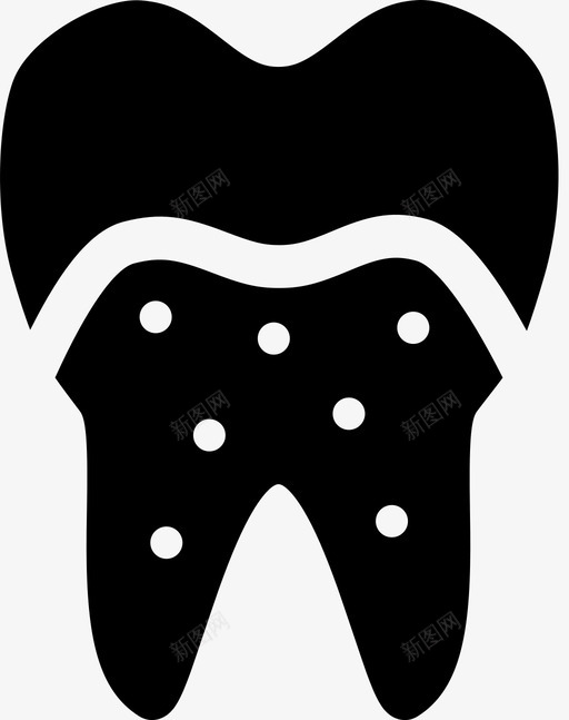 牙齿细菌洞图标svg_新图网 https://ixintu.com 损伤 洞 牙医 牙医填充 牙齿 细菌