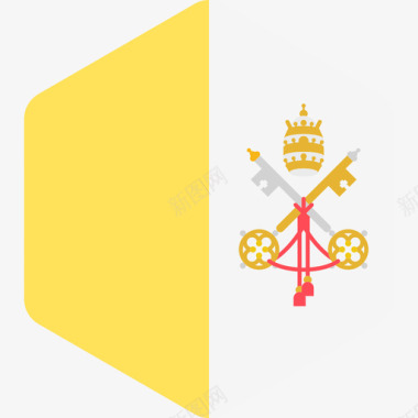 梵蒂冈城国际旗帜2六边形图标图标