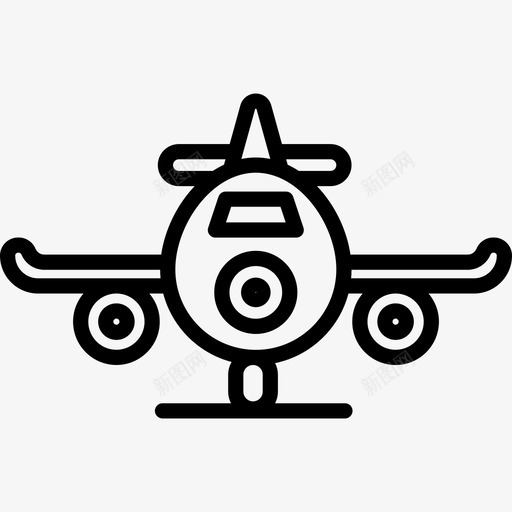 飞机9号机场直线型图标svg_新图网 https://ixintu.com 9号机场 直线型 飞机