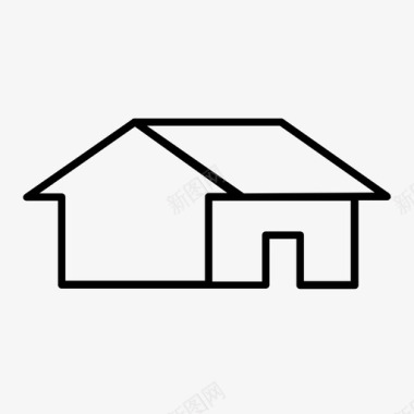 房子外观家庭图标图标