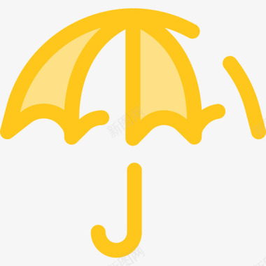 太阳伞旅行19黄色图标图标