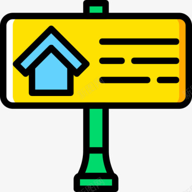 房地产房地产11黄色图标图标