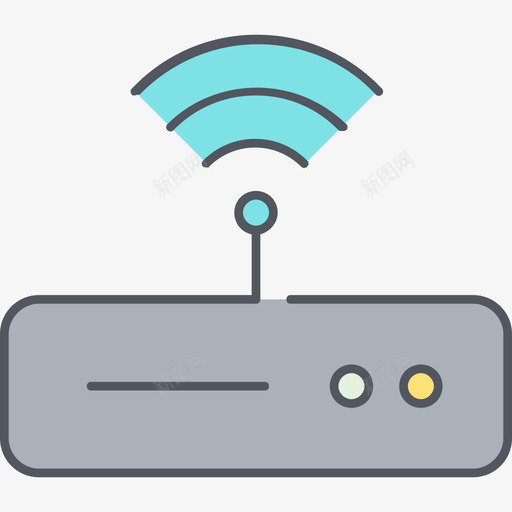 调制解调器网络6彩色图标svg_新图网 https://ixintu.com 彩色 网络6 调制解调器