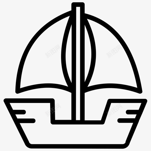 船游轮帆船图标svg_新图网 https://ixintu.com 帆船 游艇 游轮 船 运输 运输线图标