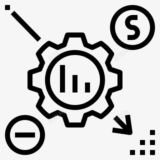 损失业务营销图标svg_新图网 https://ixintu.com 业务 减少 损失 营销 风险管理