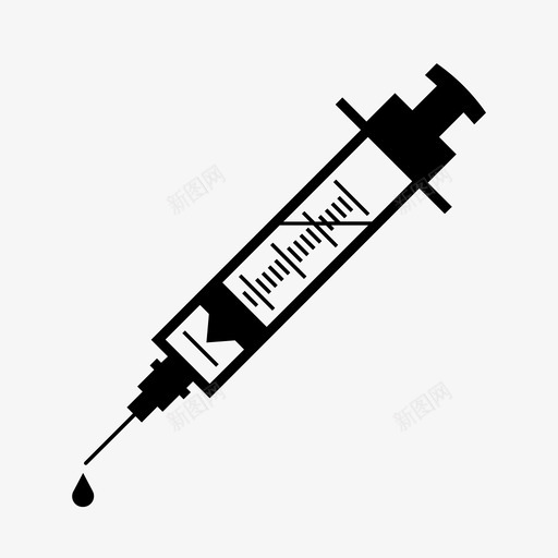 注射器药物健康图标svg_新图网 https://ixintu.com 健康 医疗 注射器 药物 针头