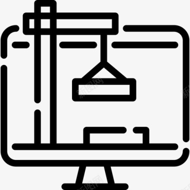 监视器编程3线性图标图标