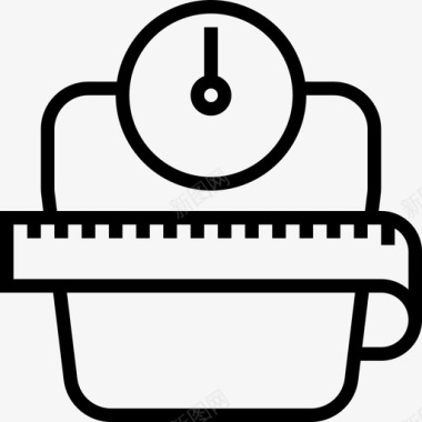 体重指数健康检查线性图标图标