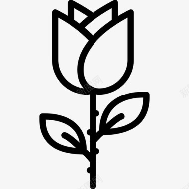 玫瑰花园3直线型图标图标