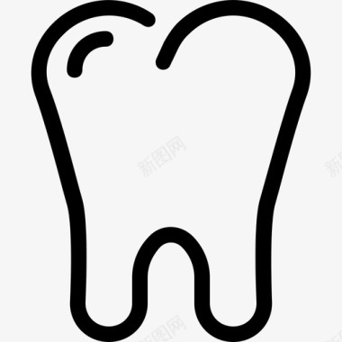 牙齿健康6线性图标图标