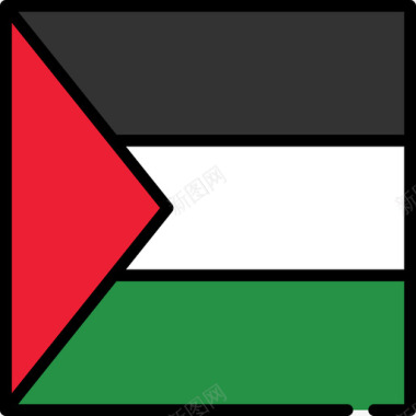 巴勒斯坦国旗收藏3广场图标图标