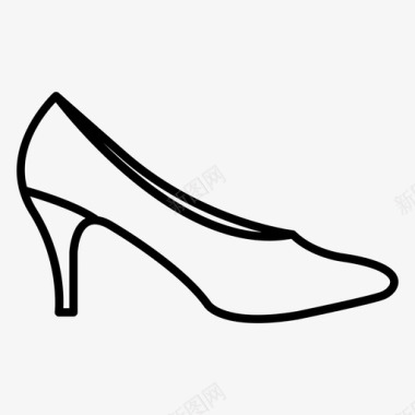 高跟鞋女式时尚类概要图标图标