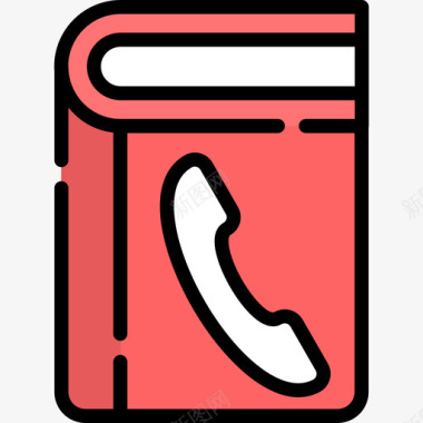 电话电子和网络元素集合2线颜色图标图标