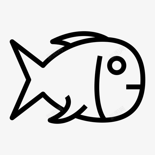鱼食物海鲜图标svg_新图网 https://ixintu.com 海鲜 食物 食物和饮料 鱼