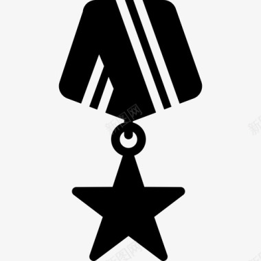 勋章军徽3填充图标图标