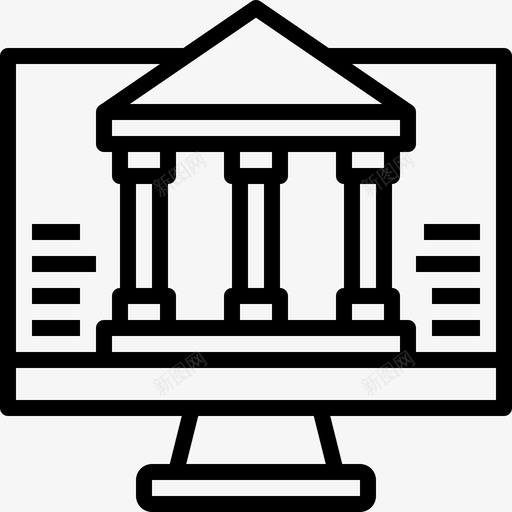 网上银行商业计算机图标svg_新图网 https://ixintu.com 商业 在线货币服务 数字 网上银行 计算机