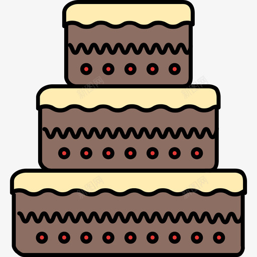 生日蛋糕食品和饮料12彩色128px图标svg_新图网 https://ixintu.com 彩色128px 生日蛋糕 食品和饮料12