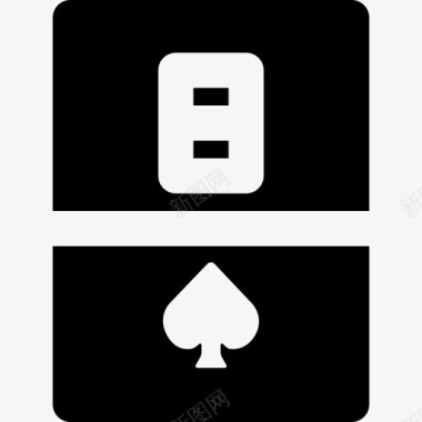 黑桃八把赌场赌博3实心图标图标