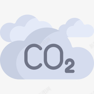 二氧化碳生态18平坦图标图标